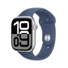 Series 10 GPS 46mm Silver Aluminium Case with Denim SB M/L