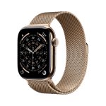 Series 11 GPS+Cell 46mm Gold Ti. w. Gold Milanese Loop