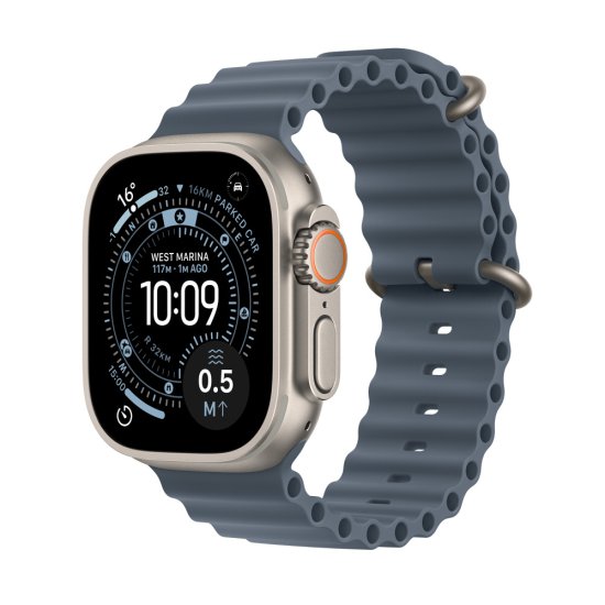 Ultra 3 GPS+Cellular 49mm Natural Ti w. Anchor Blue Ocean Band