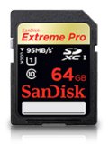 SanDisk ExtremePro 64GB, SDHC, 95MB/s, UHS