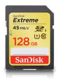 SanDisk Extreme 128GB SDXC UHS-I card 45MB/s