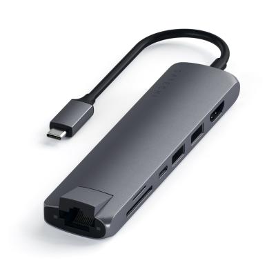 Satechi USB-C SLIM MULTI-PORT WITH ETHERNET Space Gray IN STOCK