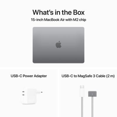15" MacBook Air M2 8c CPU & 10c GPU 256GB Space Gray GR/EN STOCK