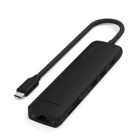 Satechi USB-C SLIM MULTI-PORT WITH ETHERNET Black - IN STOCK