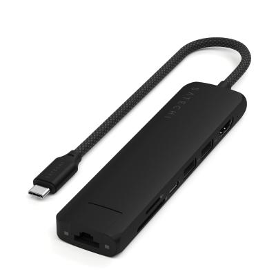 Satechi USB-C SLIM MULTI-PORT WITH ETHERNET Black - IN STOCK