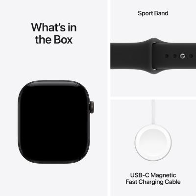 Watch Series 12 GPS 46mm Black Alum. Case with Black SB